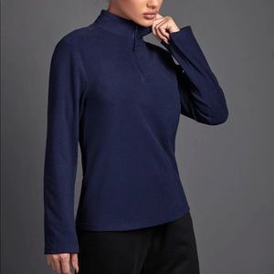 SHEIN Solid Half Sport Sweatshirt
